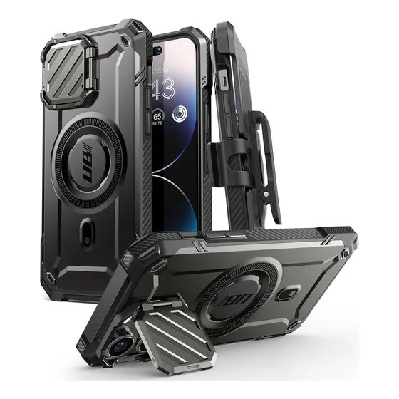 Funda Supcase Para iPhone 14/13 Pro Max, Negro.