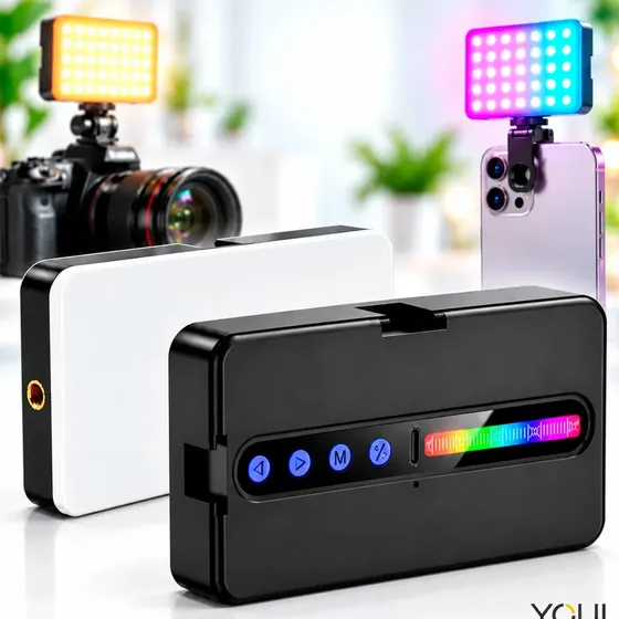 Luz De Preenchimento Led Rgb Para Foto Vídeo Recarregável Iluminador Branco-quente Branco-neutro Branco-frio Colorido Portátil Retangular Ring Light Marca Youl
