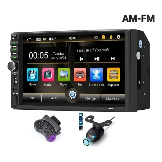 Radio Multimedia 7p Camara De Reversa, Control Y Bluetooth | Cuotas sin interés
