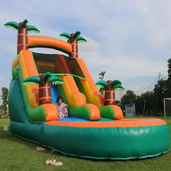 Casa Inflable Tobogan Acuatico Para Niño Tobogane Patio 100%