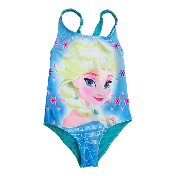 Traje Baño Enterizo Frozen Elsa Hermoso Niña