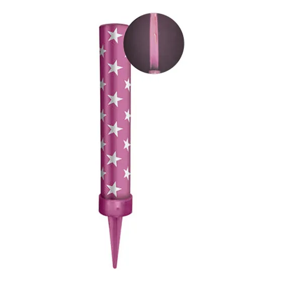 Vela Vulcão De Aniversário Foguetinho Cascata Rosa 1 Peça