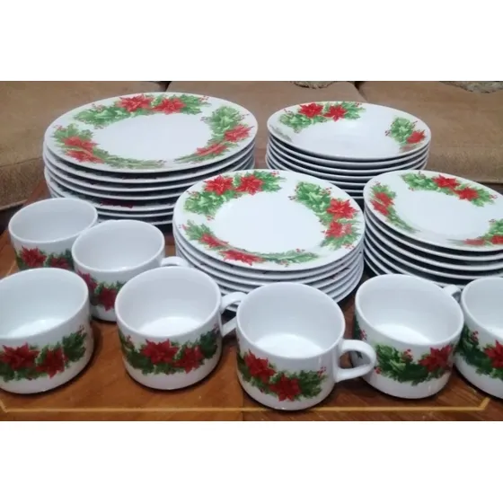 Vajilla De Navidad 35 Piezas
