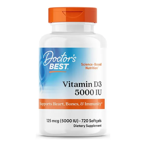 Doctors Best Vitamina D3 5000 Ui 720 Cápsulas Blandas