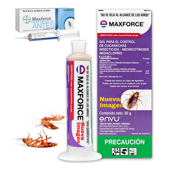 Veneno Cucarachicida Seguro Maxforce Gel Jeringa 30g Envu