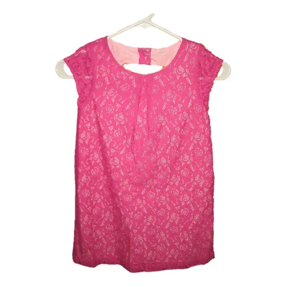 Vestido Niña Fucsia Bordado Gymboree Talla 6 Original