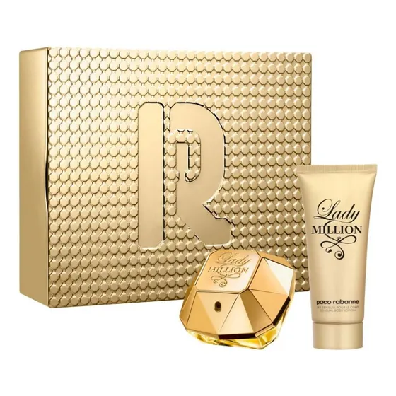 Loción corporal Lady Million 80 ml + (crema) 100 ml para mujer