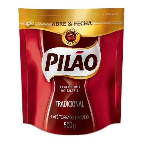 Café Torrado E  Moído Tradicional Pilão Abre Fecha 500g