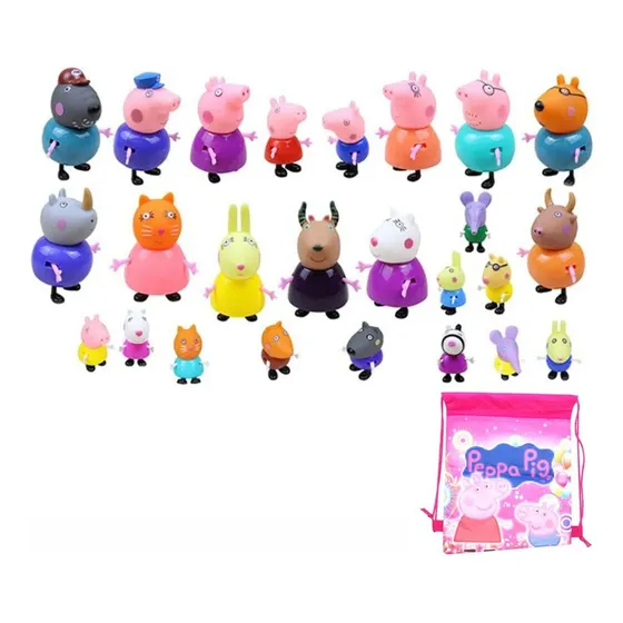 25 Piezas Peppa Pig Family Characters Figura De Acción Jugue