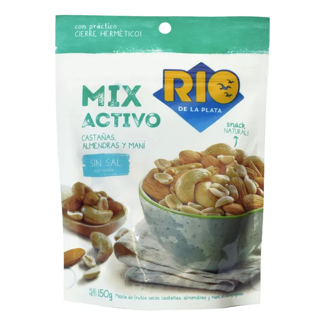 Mix Activo Frutos Secos S/sal Río De La Plata 150 Grs