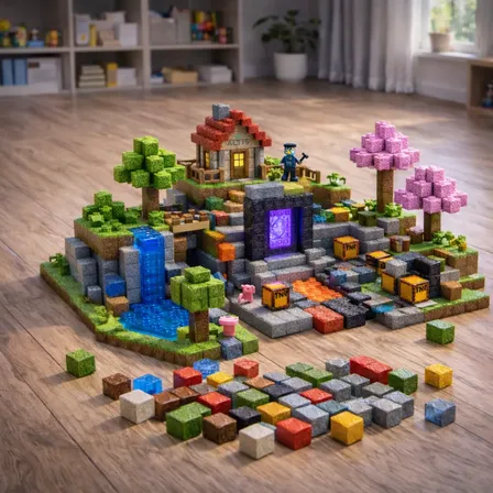 Kit 100 Blocos Magnéticos De Montar Construção Brinquedo 100