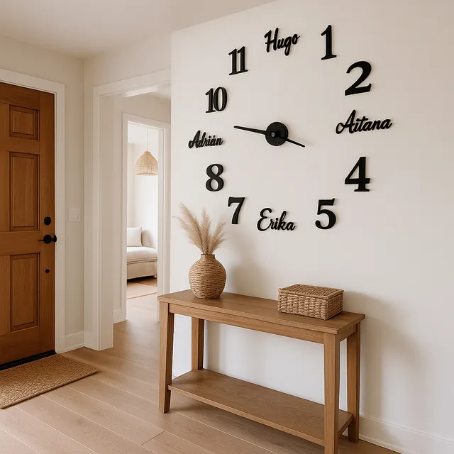Reloj De Pared 3d En Madera Personalizado Gigante! 
