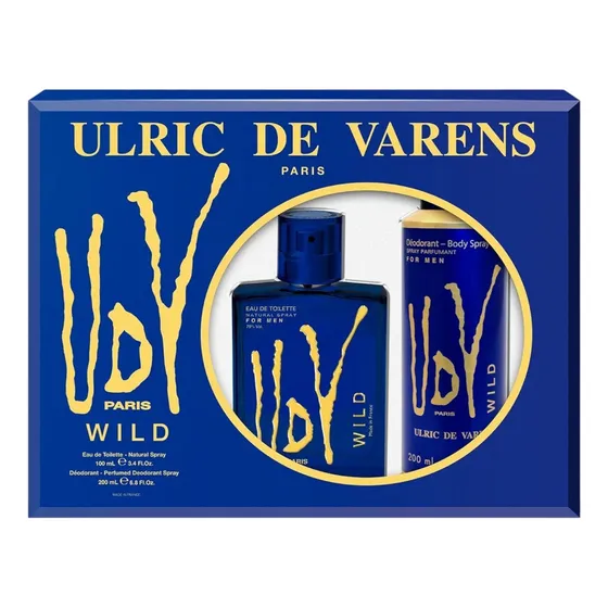 Kit Perfume E Desodorante Ulric De Varens Coffret Udv Wild Edt 100ml + Deo Bs 200 Ml