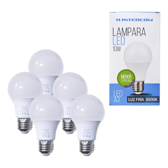 Lampara Foco Led 10w =75w | Pack X5