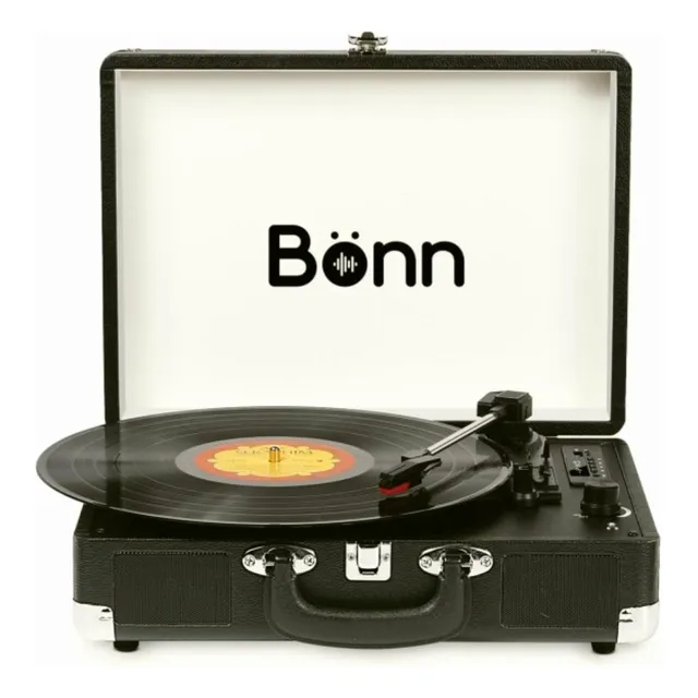 Bonn Maleta Tocadiscos Bluetooth Negro