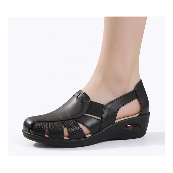 Sandalias Guaracha Cuero Para Mujer Gran Confort Elastizada