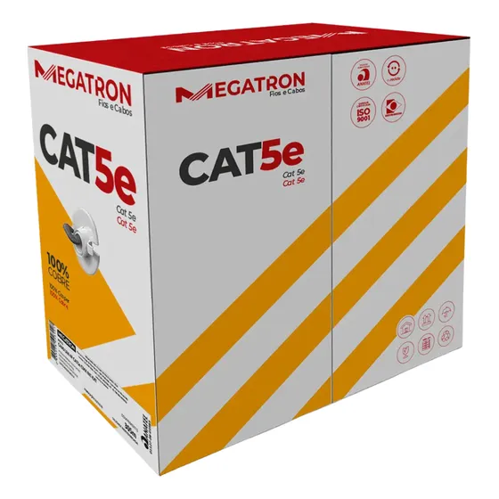Cabo De Rede Megatron Cat5e Par Trançado Utp Branco 305m