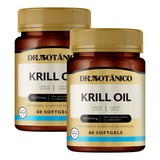 Kit 2 Un - Oleo De Krill 1000mg 60 Capsulas Dr Botanico Kit 2 Un - Oleo De Krill 1000mg 60 Capsulas Dr Botanico
