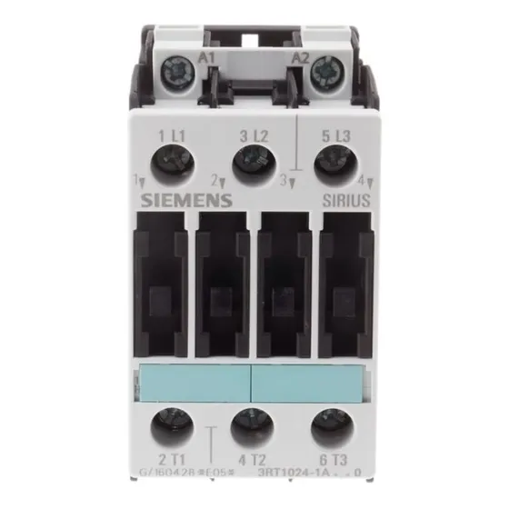 Contactor Sirius 3p 7a 400vac S0 Siemens 3rt1024-1ar60