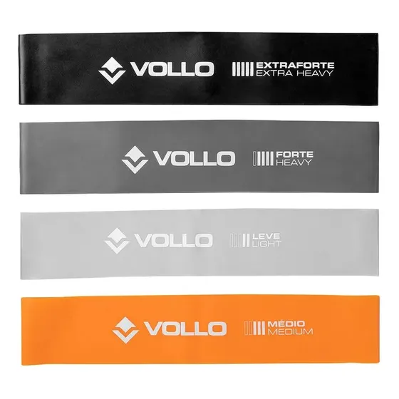 Kit Mini Bands com 4 faixas Elásticas Vollo