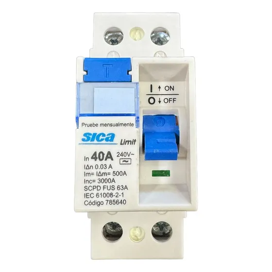 Disyuntor Diferencial Bipolar Sica 40a
