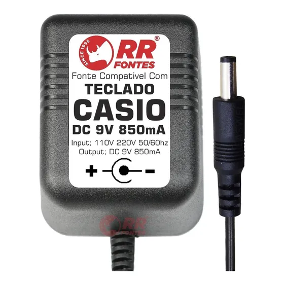 Fonte 9v Para Teclado Casio Ctk-501 Ctk-510 Ctk-511
