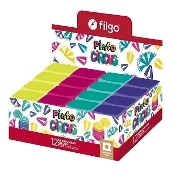 Sacapuntas Con Deposito Filgo Pinto Circus Caja X12
