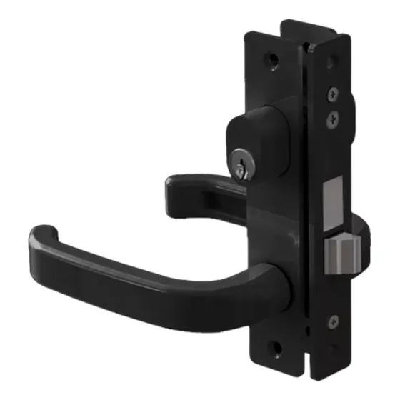 Cerradura Chapa Doble Manija Puerta Aluminio Tecnomx Negro