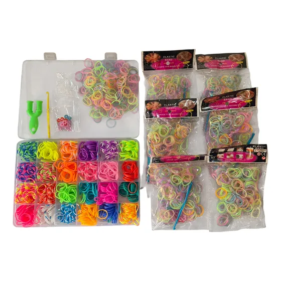 Loom Bands Gomitas 24 Divisiones + 1000 Brillan Oscuridad