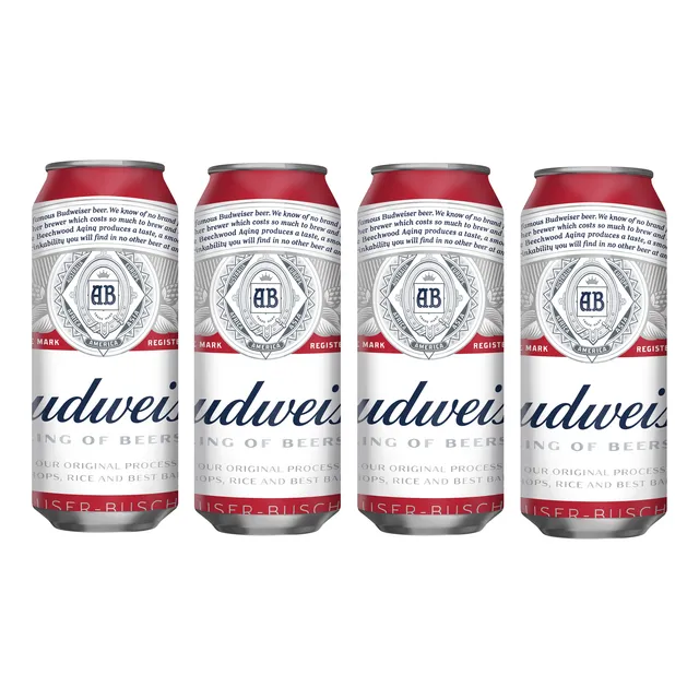 Cerveza Budweiser 710 Ml X 4 Un