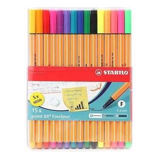 Kit 15 Canetas Stabilo Point 88 Com 10+5 Neon Kit 15 Canetas Stabilo Point 88 Com 10+5 Neon