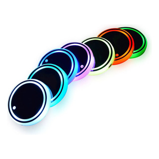 Posavasos Led Para Coche, 7 Colores, 2 Unidades Posavasos Led Para Coche, 7 Colores, 2 Unidades