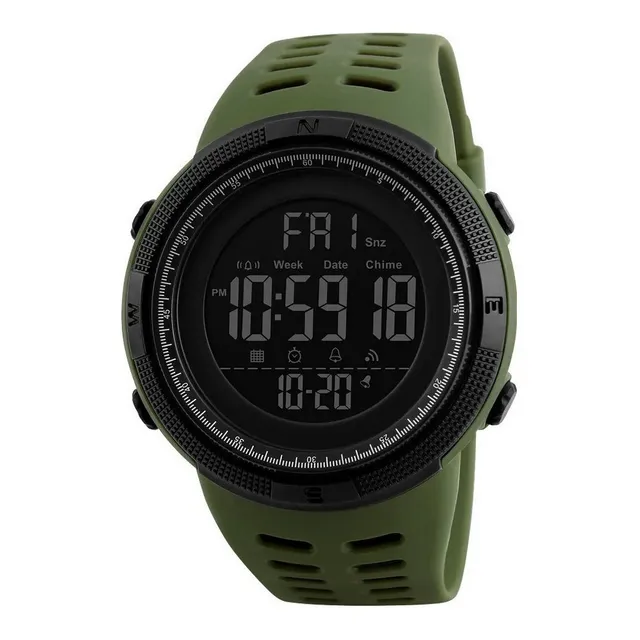 Reloj Deportivo Digital  Skmei 1251 Verde Militar  Resis 50m