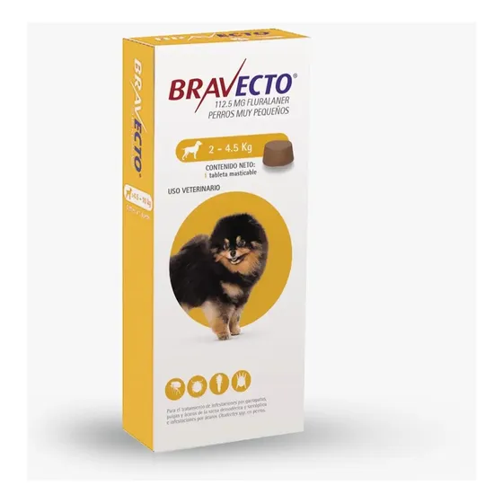 Bravecto Antipulgas Perro 2-4.5kg 1 Comprimido Msd