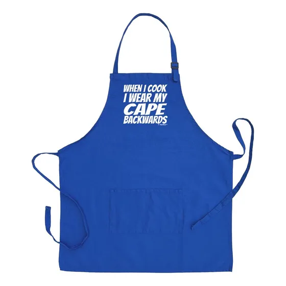 I Cook Wear My Cape Backwards Delantal Ajustable Do