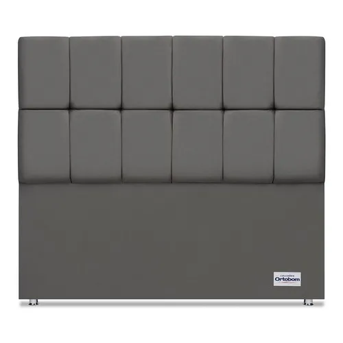 Cabeceira Piave Veluto Cinza Casal (12x140x125) - Ortobom