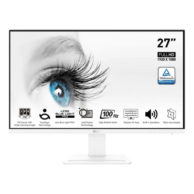 Monitor Msi Pro Mp273aw 27 Fhd 100hz Blanco