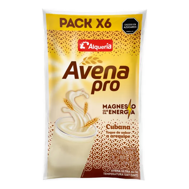 Avena Pro Cubana Extra Magnesio 6unds X180g C/u