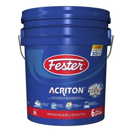 Fester Impermeabilizante Acrílico Acriton 6 Años Blanco 19L