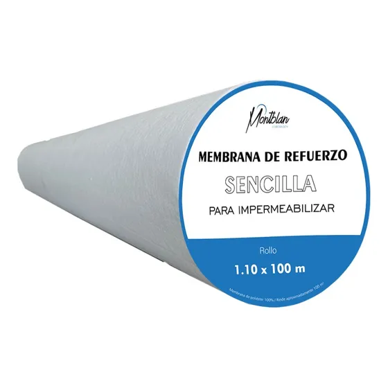 Membrana Impermeabilizante Refuerzo Rollo 1.10m X 100m