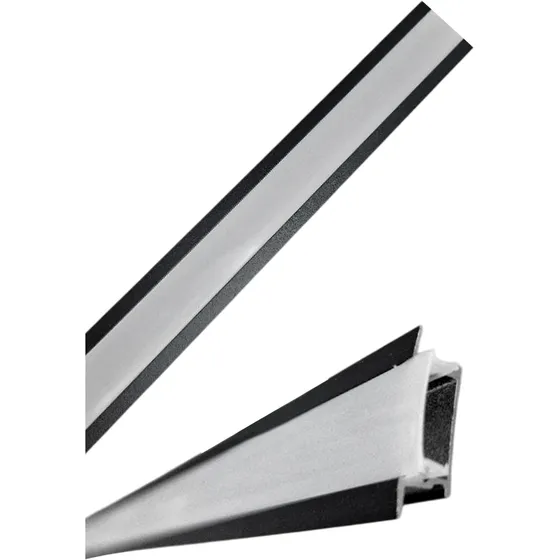 Perfil Aluminio 12mm 2 Metros Color Negro (pack 2 Unid)