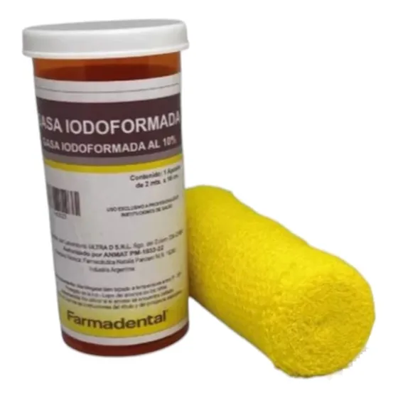 Gasa Iodoformada Al 10% Aposito De 2mtx10cm Entrega En 1 Hs