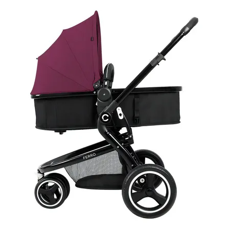 Cochecito Coche Bebe Ferro Carestino Jogger 3 en 1 Color Rosa Oscuro / Negro