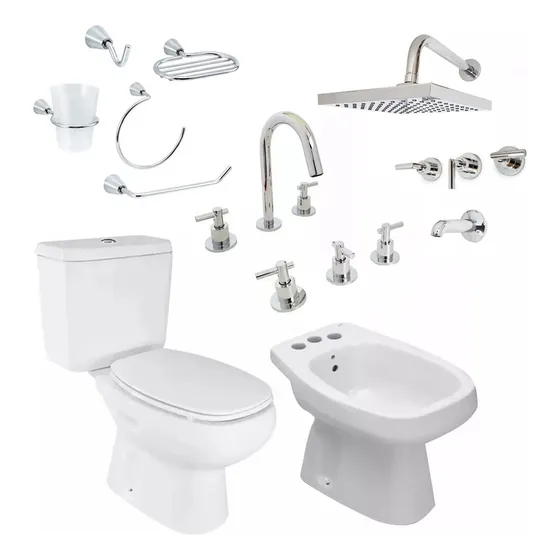 Combo Roca Monaco Griferia Ibiza Aqualaf Accesorios Duchon
