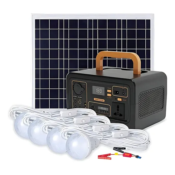 Kit Solar Portátil para Camping con Batería LiFePO4, 4 Focos LED y Radio FM | Cuotas sin interés