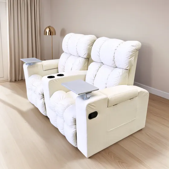 Sillon Reclinable Doble Reposet Para Sala De Cine Mobydec