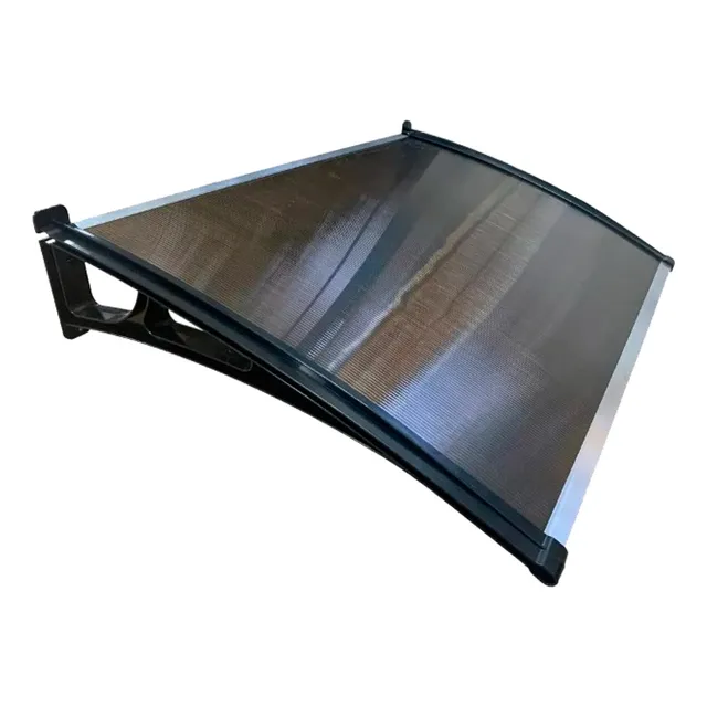 Alero De Policarbonato 120x70 Cm Fume Puertas Y Ventanas