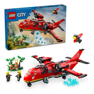 Avión De Bomberos Lego City 60413 De Juguete Con 3 Minifigur Avión De Bomberos Lego City 60413 De Juguete Con 3 Minifigur