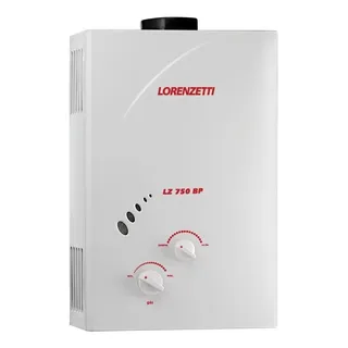 Aquecedor a gás GN Lorenzetti LZ 750BP Vazão 7,5 Litros
