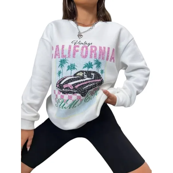 Suéter Estampado California Shein 